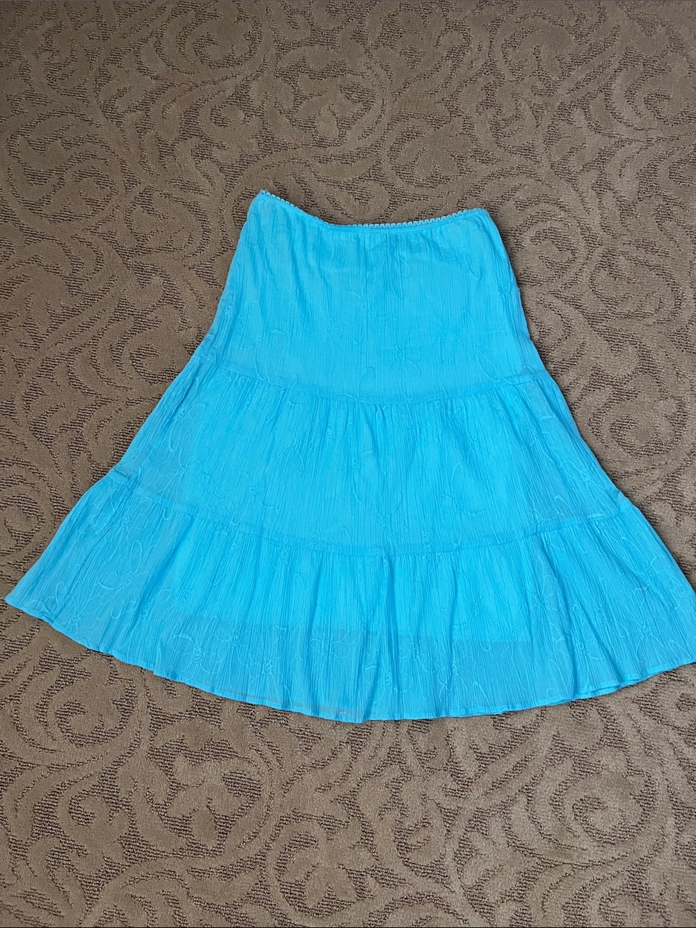 Women’s Midi Skirt — Turquoise Blue